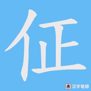 《佂》的笔顺动画写字动画演示