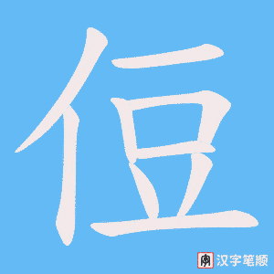《侸》的笔顺动画写字动画演示
