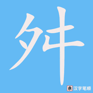 《舛》的笔顺动画写字动画演示